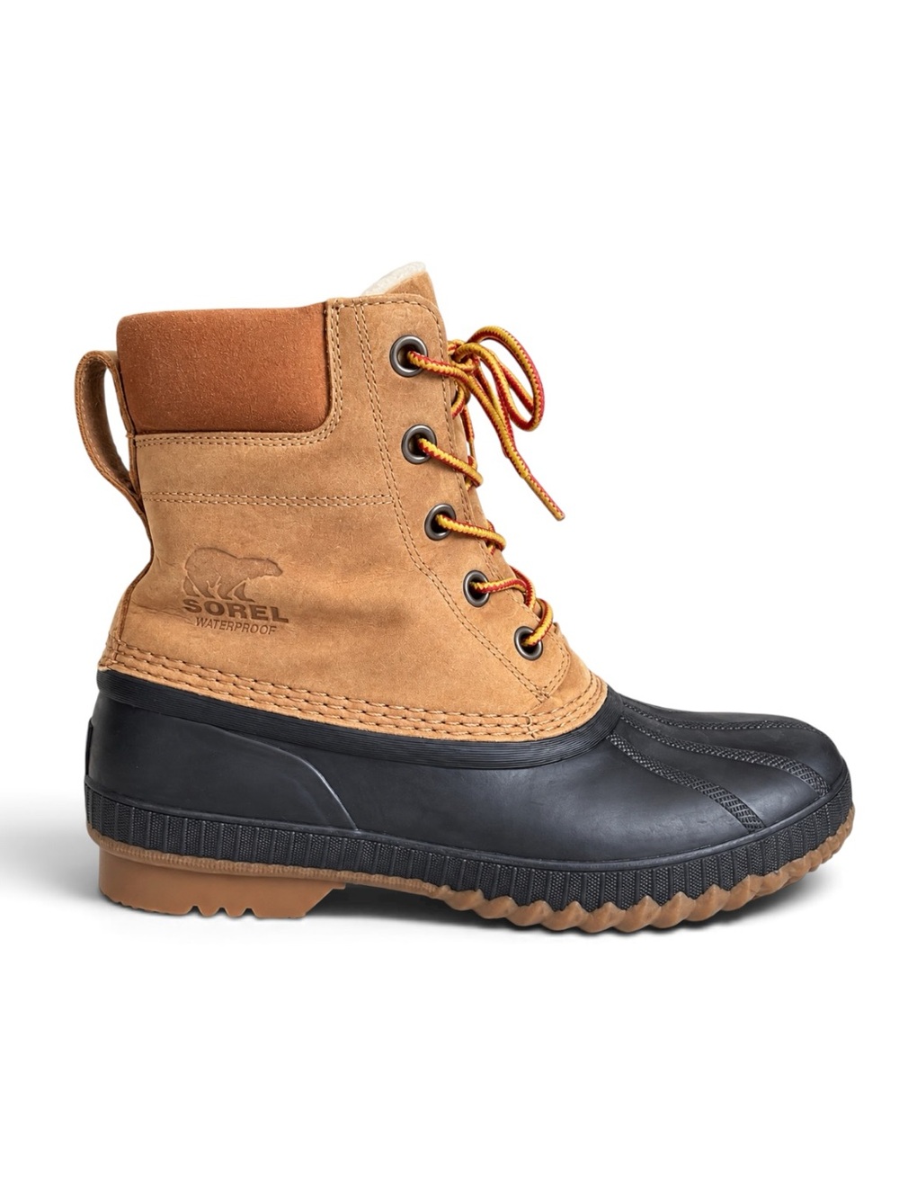 Sorel Cheyanne II Waterproof Duck Boots Tan Black 9.5